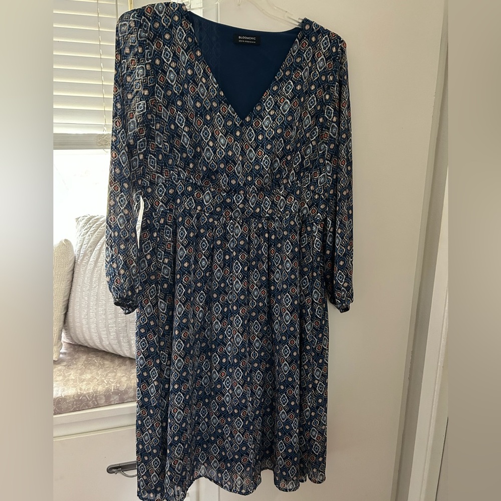 Bloomchic sheer long sleeve Dress